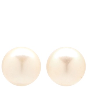 ピアス パール K18YG ホワイト 白 1粒 1P Au750 18K 18金 真珠  中古