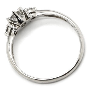 リング 指輪 ダイヤ リング Pt900 シルバー 0.311ct 3粒 3石 ダイヤモンド 指輪 プラチナム PT 900  中古