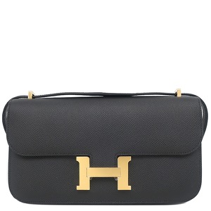 エルメス ショルダーバッグ コンスタンス エラン ヴォーエプソン ブラック未使用 黒 中古