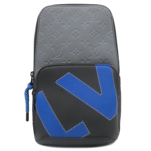 ルイヴィトン ボディバッグ アヴェニュー スリングバッグ レザー ブラック 黒 青 デイ ブレイク M59926 中古