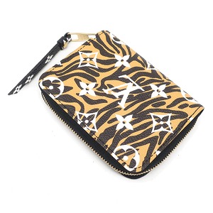 ルイヴィトン コインケース モノグラムジャングル ジッピーコインパース レザー ブラック 黒 黄色 アニマル柄 M67878 中古