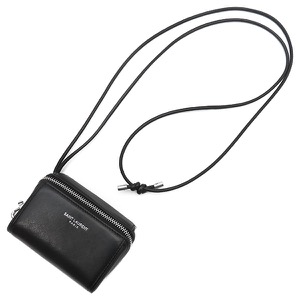 サンローラン ポーチ フラグメント ジップボックス レザー ブラック 黒 ショルダーバッグ 小銭入れ 小物入れ 777423 1EL0E 1000 中古