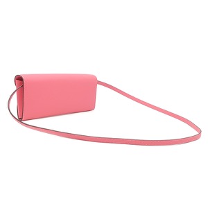 エルメス 長財布 シェーヌダンクル トゥーゴー ヴォーエプソン ピンク ショルダー 中古