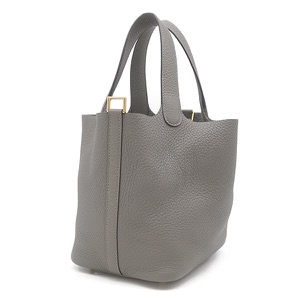 エルメス ハンドバッグ ピコタンロックPM トリヨンクレマンス グレー 中古