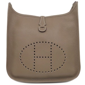 エルメス ショルダーバッグ エヴリン3 PM トリヨンクレマンス グレー グレージュ 中古