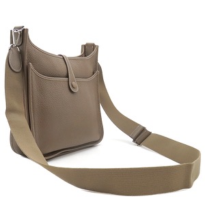 エルメス ショルダーバッグ エヴリン3 PM トリヨンクレマンス グレー グレージュ 中古