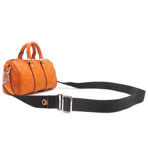 ルイヴィトン 2WAYバッグ キーポル バンドリエール25 モノグラムキャンバス オレンジ ショルダーバッグ ハンドバッグ M31044 中古