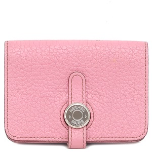 エルメス コインケース ドゴン カードケース トリヨンクレマンス ピンク ミニ財布  中古