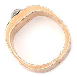 ルイヴィトン リング 指輪 バーグ ナノグラム GP ゴールド #M モノグラム シルバースタッズ   M00214 中古