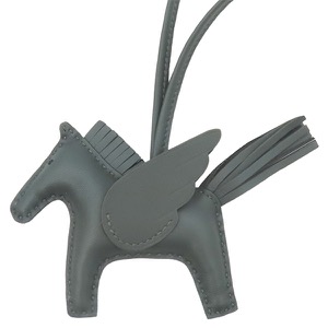 エルメス バッグチャーム ロデオPM ペガサス アニョーミロ グリーン 深緑 単色 中古