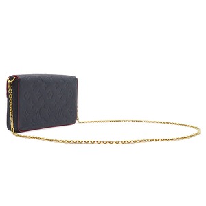 ルイヴィトン チェーンウォレット ポシェット フェリシー モノグラムアンプラント ネイビー チェーンショルダー M64099 中古