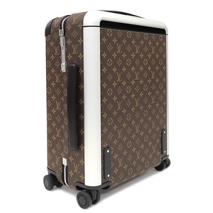 ルイヴィトン キャリーバッグ スーツケース ホライゾン 55 モノグラムマカサー ブラウン 茶 黒 スーツケース TSAロック 4輪 M20294 中古