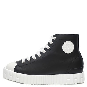 エルメス スニーカー クライム レザー ブラック #36 黒 白 ハイカット  211101Z 中古