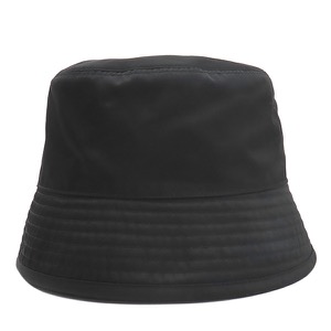 プラダ ハット Re-Nylon バケットハット ナイロン ブラック M 黒 三角ロゴプレート 帽子  2HC137 中古
