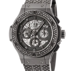 ウブロ ビッグバン アエロバン オールブラック クロノグラフ 311.CI.1110.RX.1100 純正ダイヤ 限定 自動巻き