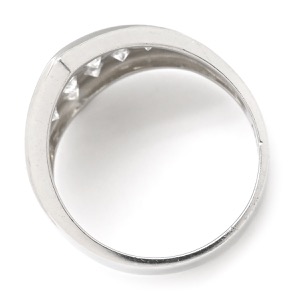 リング 指輪 ダイヤ パヴェリング Pt900 シルバー スクエア 1.21ct Pt ダイヤモンド ひし形  中古