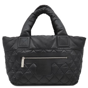 シャネル トートバッグ コココクーン トートバッグ PM ナイロン ブラック 黒 A48610 中古