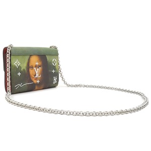 ルイヴィトン ショルダーバッグ ポシェット チェーン PVCコーティングキャンバス マルチカラー マスターズコレクション ダヴィンチ モナリザ M64626 中古