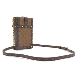 ルイヴィトン ショルダーバッグ ポシェット トランク ヴェルティカル モノグラムキャンバス ブラウン 茶 M67873 中古