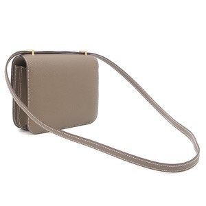 エルメス ショルダーバッグ コンスタンス3 ミニ ミロワール ヴォーエプソン グレー未使用 グレージュ 中古