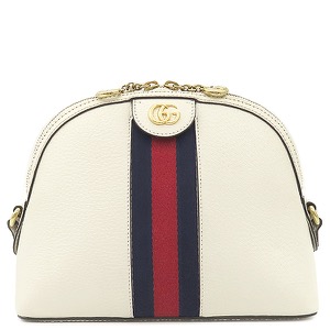 グッチ ショルダーバッグ オフィディア スモール ショルダーバッグ レザー ブラウン 紺 赤 白 GG 499621 中古