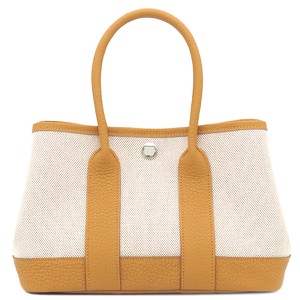 エルメス ハンドバッグ ネオ ガーデン23 トワルアッシュ ベージュ未使用 ガーデンパーティー ミニ トワルH  中古