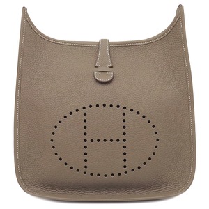 エルメス ショルダーバッグ エヴリン3 PM トリヨンクレマンス グレー グレージュ 中古