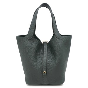 エルメス ハンドバッグ ピコタンロックMM トリヨンクレマンス グリーン 深緑  中古