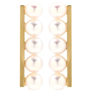 TASAKI ピアス バランス プラス K18YG ゴールド あこやパール 750YG キャッチ他社品  E-4463-18KYG 中古