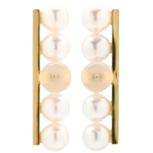 TASAKI ピアス バランス プラス K18YG ゴールド あこやパール 750YG キャッチ他社品  E-4463-18KYG 中古