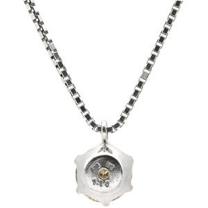 ネックレス ダイヤモンド 1.16ct ペンダント K18WG シルバー 750 18K WG ブリリアントカット 1P 1石 1粒 中古