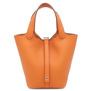 エルメス ハンドバッグ ピコタンロックPM トリヨンクレマンス オレンジ未使用 中古