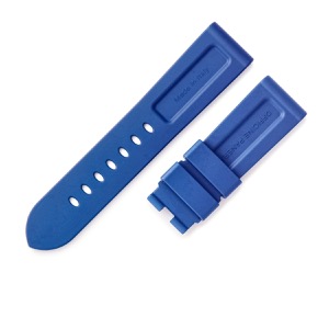 パネライ 腕時計パーツ 純正 ルミノール用 ラバーバンド ラバー ブルー 未使用 替え ベルト Dバックル用 予備 交換 スペア 24mm ブルー 青 中古