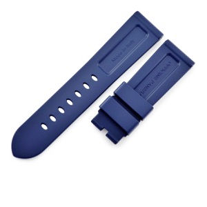 パネライ 腕時計パーツ 純正 ルミノール用 ラバーバンド ラバー ネイビー 未使用 替え ベルト ストラップ 尾錠用 予備 交換 スペア 24mm ネイビー 紺 中古