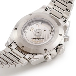 ロンジン コンクエスト クロノグラフ L3.835.4.02.6 シルバー グリーン スモールセコンド 自動巻き