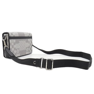 ルイヴィトン ショルダーバッグ ステュディオ メッセンジャー グレー 黒 グレー  N50014 中古