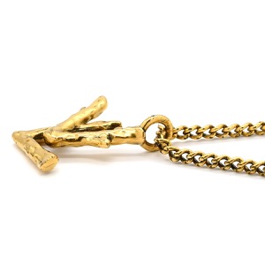 ルイヴィトン ネックレス LVトゥイッグ ペンダント GP ゴールド ゴールド金具 小枝 木 ロゴ  MP2456 中古