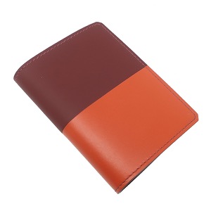 エルメス 二つ折り財布 マンハッタン コイン カードケース ボックスカーフ マルチカラー コンパクト財布 コインケース バイカラー ソルド品 中古