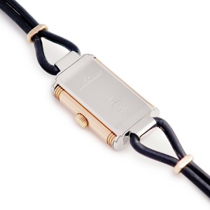 ジャガールクルト レベルソ ワン コルドネ Q3264520/200.D.47 K18PG×SS スクエア 回転 アラビア クオーツ