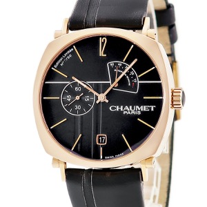 ショーメ ダンディ パワーリザーブインジケーター W11884-25B K18PG無垢 ブラック デイト 限定 手巻き