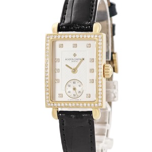 ヴァシュロン・コンスタンタン キャビノチェ 19501 K18YG無垢 純正ダイヤ 角型 ヴィンテージ 手巻き