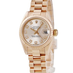 ロレックス デイトジャスト 26 179175G K番 K18エバーローズゴールド無垢 純正ダイヤ 自動巻き
