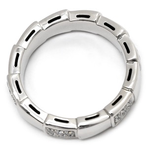 ブルガリ リング 指輪 セルペンティ ヴァイパー ダイヤモンド K18WG シルバー #57(JP17) 750 18K WG  中古