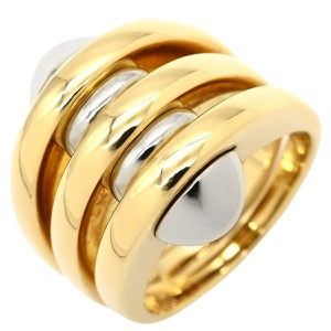 ブルガリ リング 指輪 K18YG ゴールド BVLGARI K18YG×WG コンビ Au750 18金 ヴィンテージ  中古