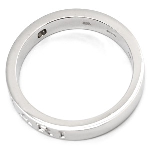 ブルガリ リング 指輪 ブルガリブルガリ ダブルロゴ K18WG シルバー 18K 750AU 1Pダイヤモンド  中古