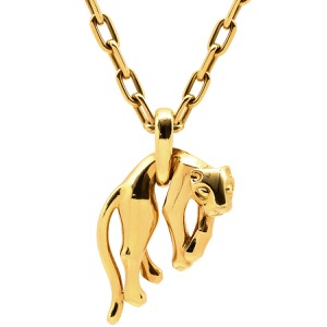 カルティエ ネックレス パンテール ドゥ カルティエ パンサー K18YG ゴールド Cartier Au750 18K 豹モチーフ  中古