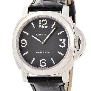 パネライ ルミノール ベース ダイヤモンドコレクション PAM00130 E番 純正ダイヤ ブラック 限定 手巻き