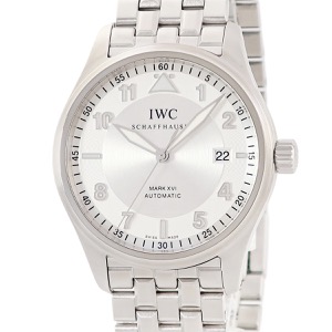 IWC スピットファイア マークXVI IW325505 パイロットウォッチ シルバー デイト 自動巻き