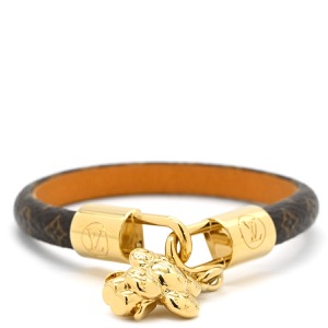 ルイヴィトン ブレスレット ブラスレ ヴィヴィエンヌ メタル ブラウン 茶 モノグラム ブラウン  M6773 中古