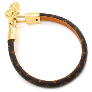 ルイヴィトン ブレスレット ブラスレ ヴィヴィエンヌ メタル ブラウン 茶 モノグラム ブラウン  M6773 中古